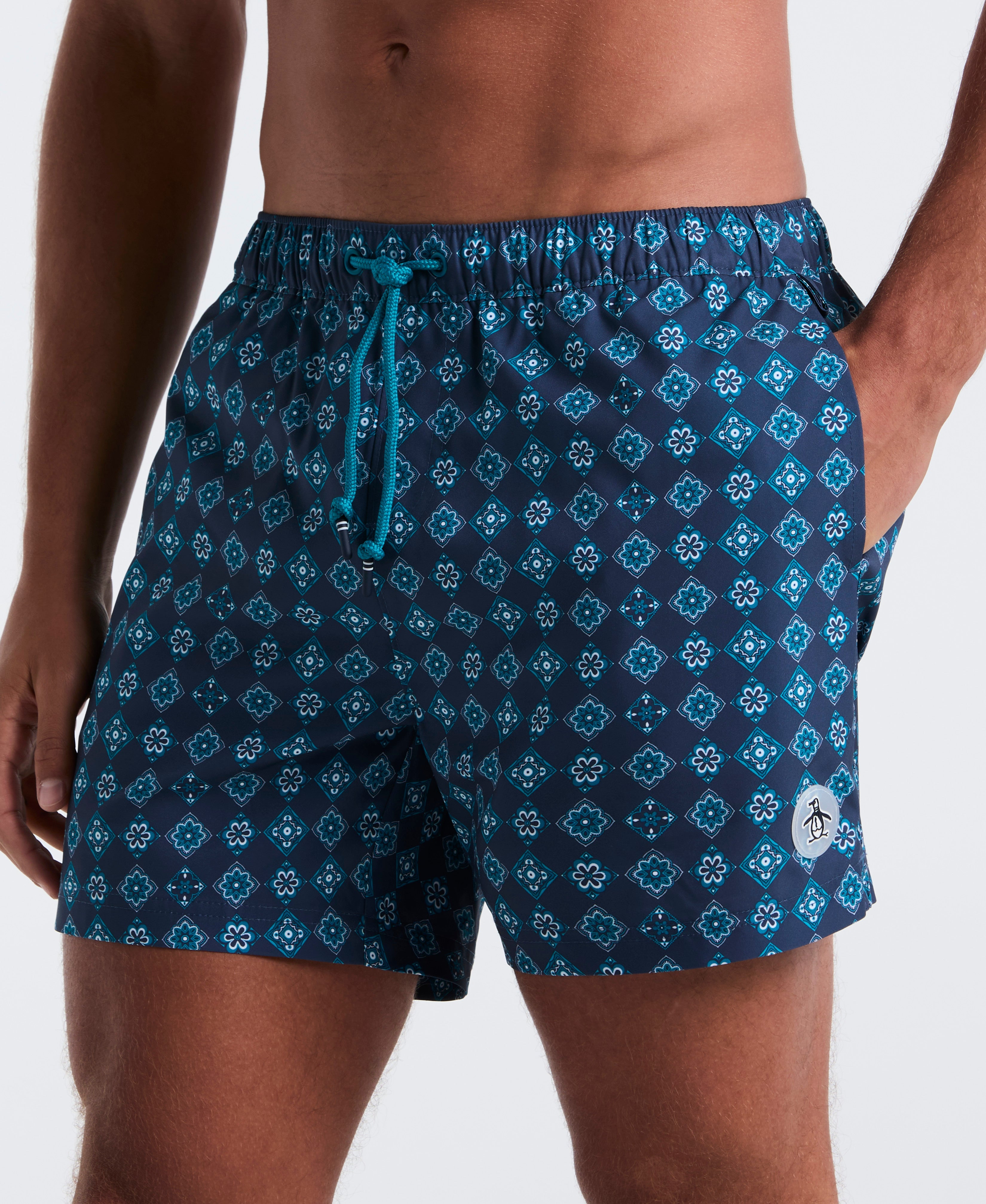 5" All-Over Tiles Swim Short