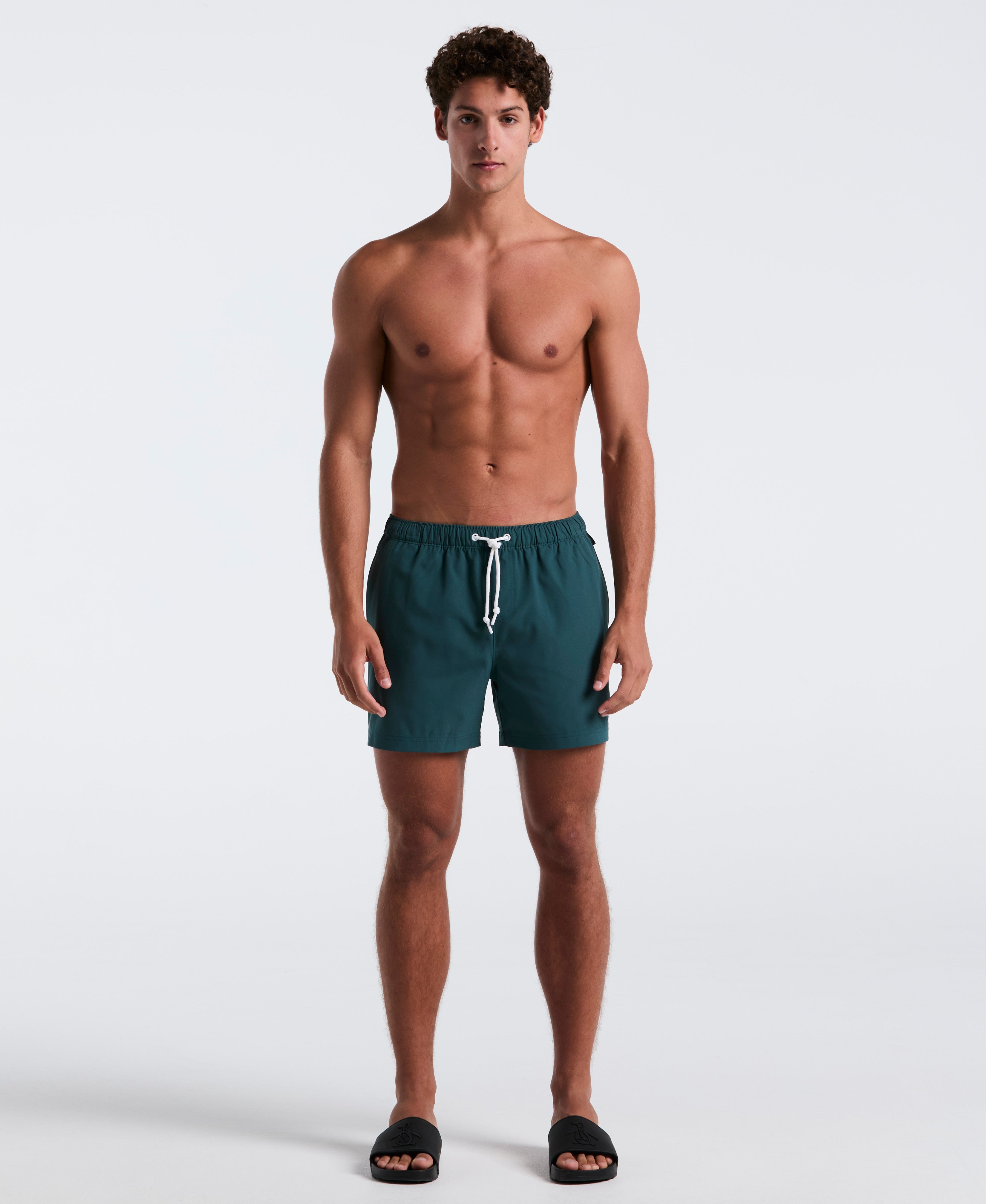 5" Box Solid Swim Short