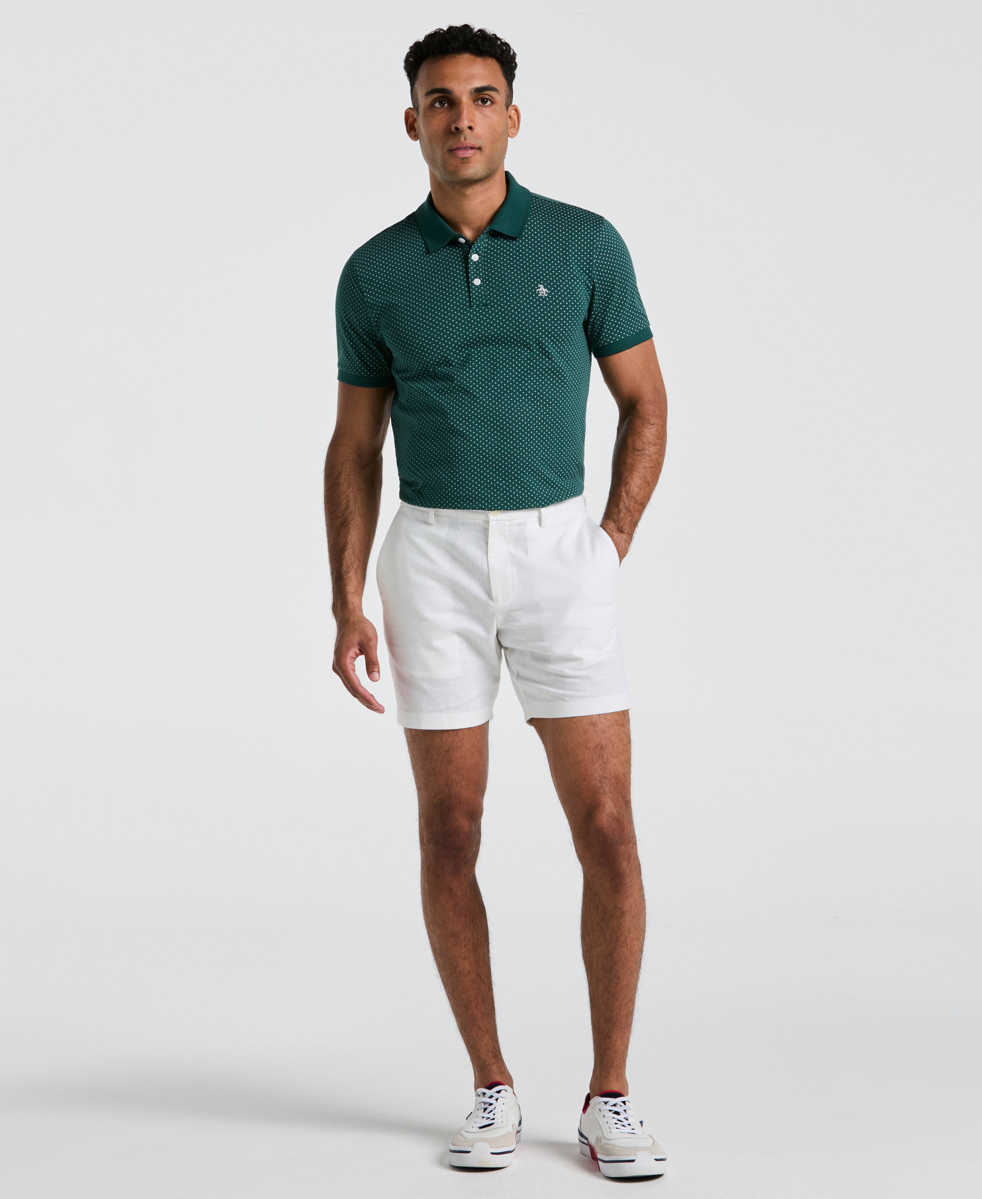 7" Flat Front Linen Blend Short