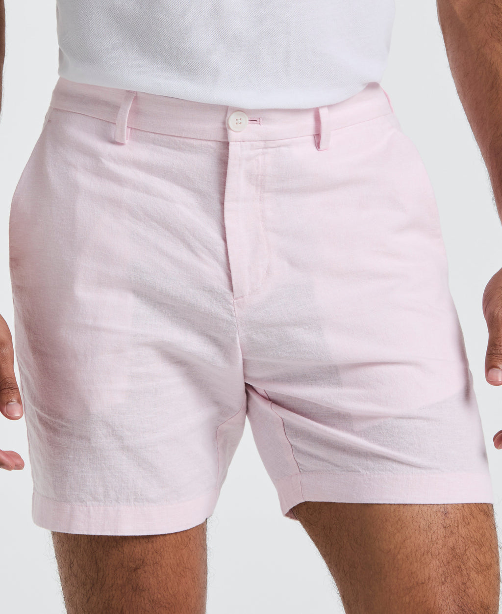 7" Flat Front Linen Blend Short