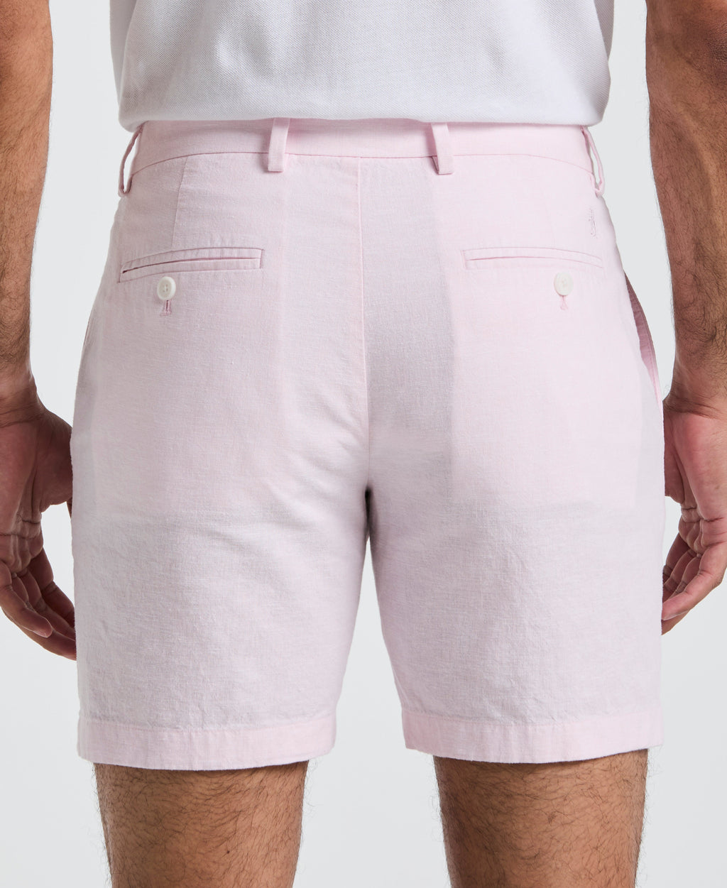7" Flat Front Linen Blend Short