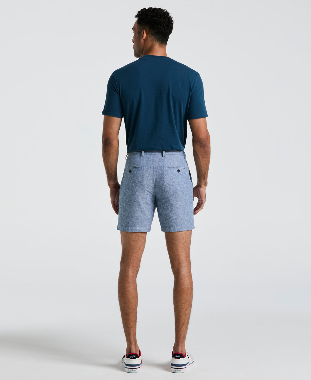 7" Flat Front Linen Blend Short