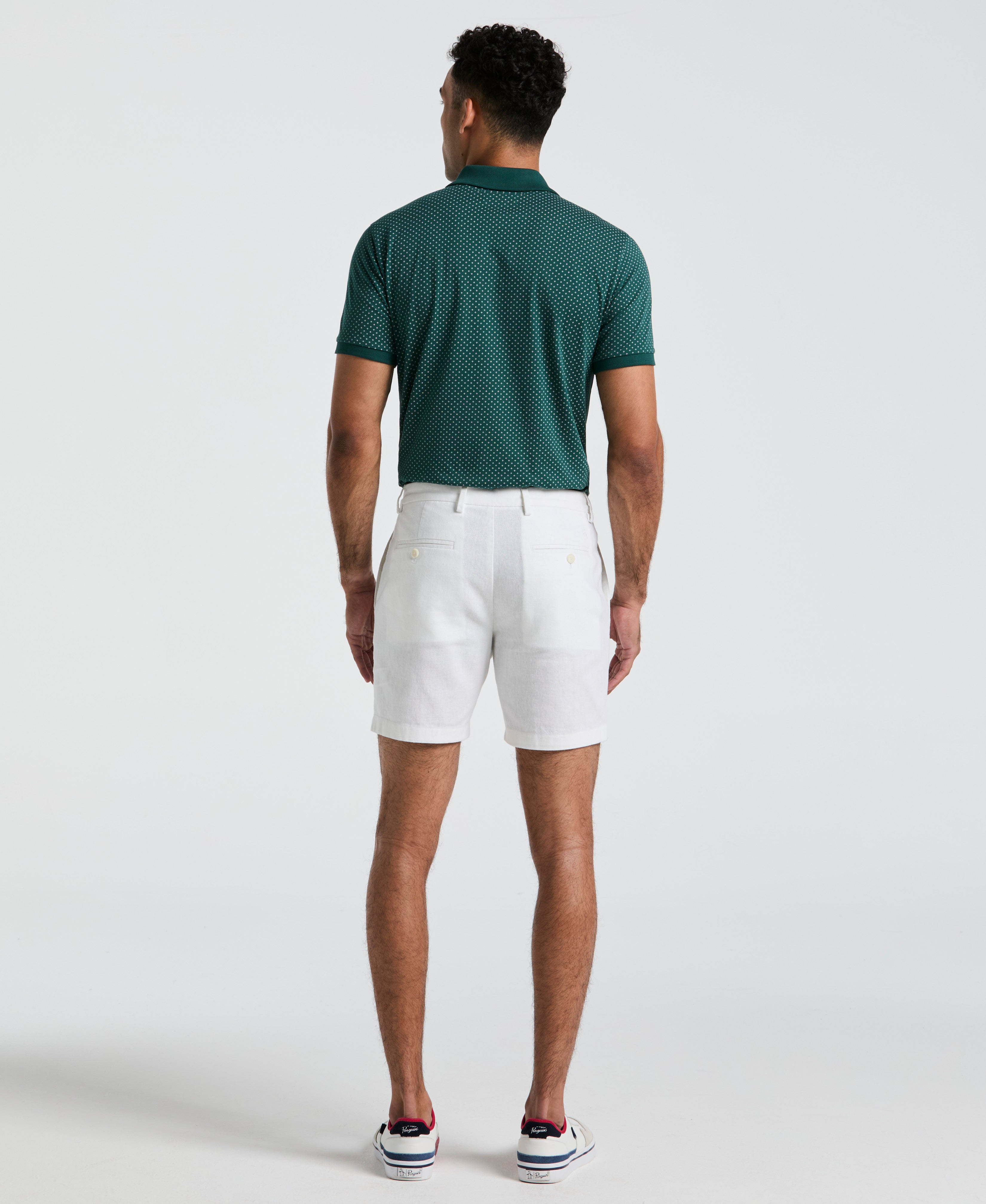 7" Flat Front Linen Blend Short