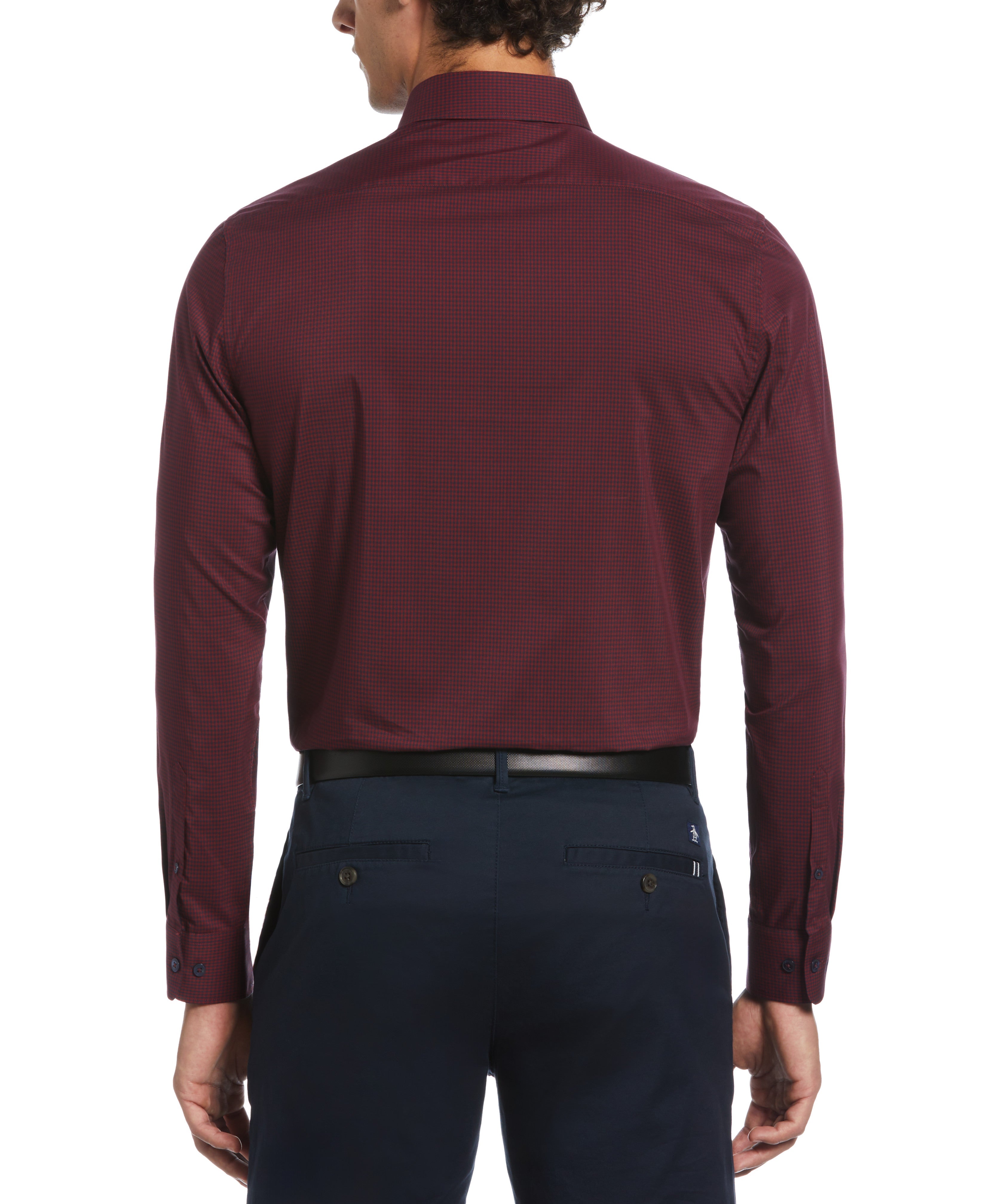 Dobby Chambray Print Dress Shirt