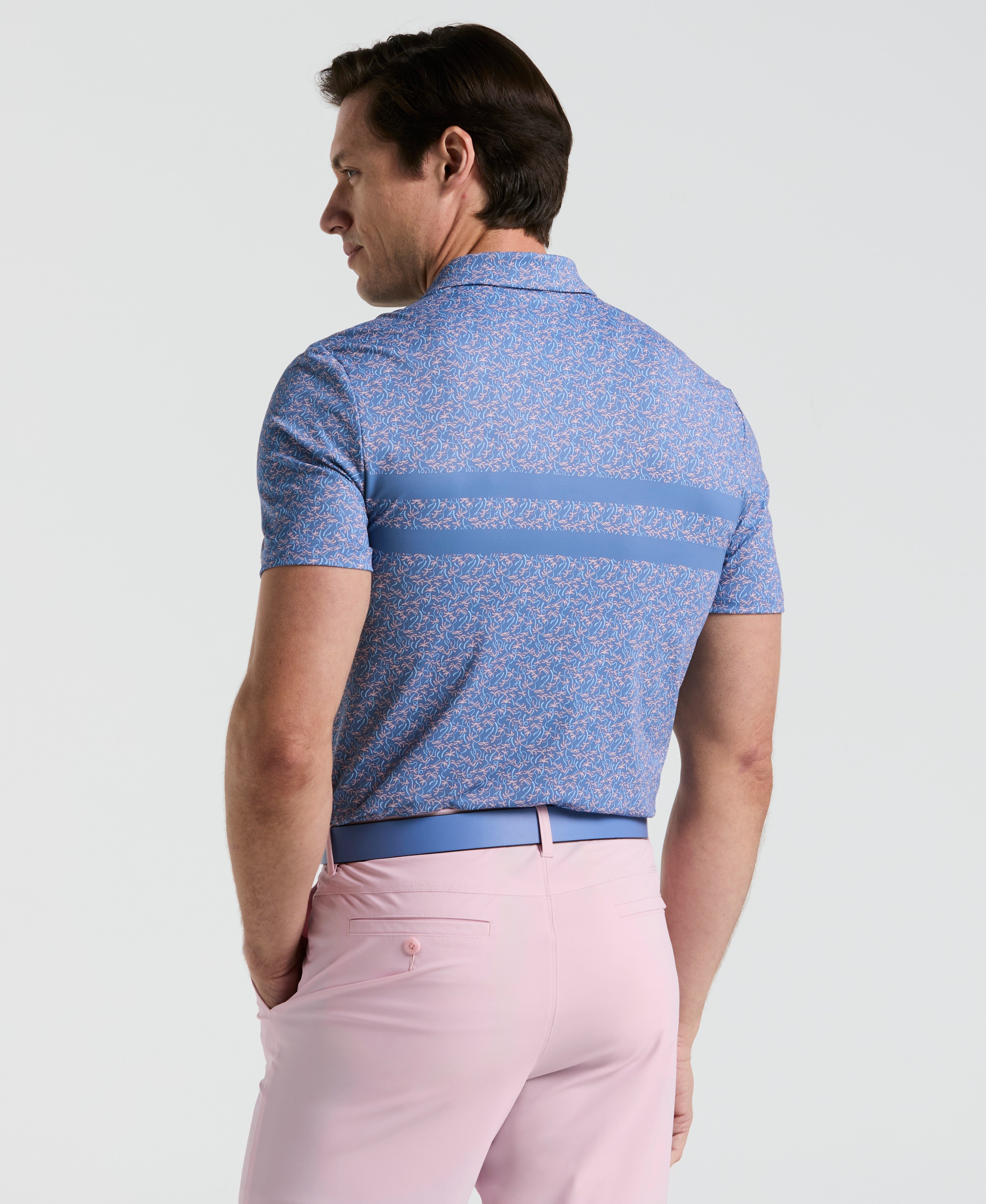 Engineered Novelty Stripe Golf Polo