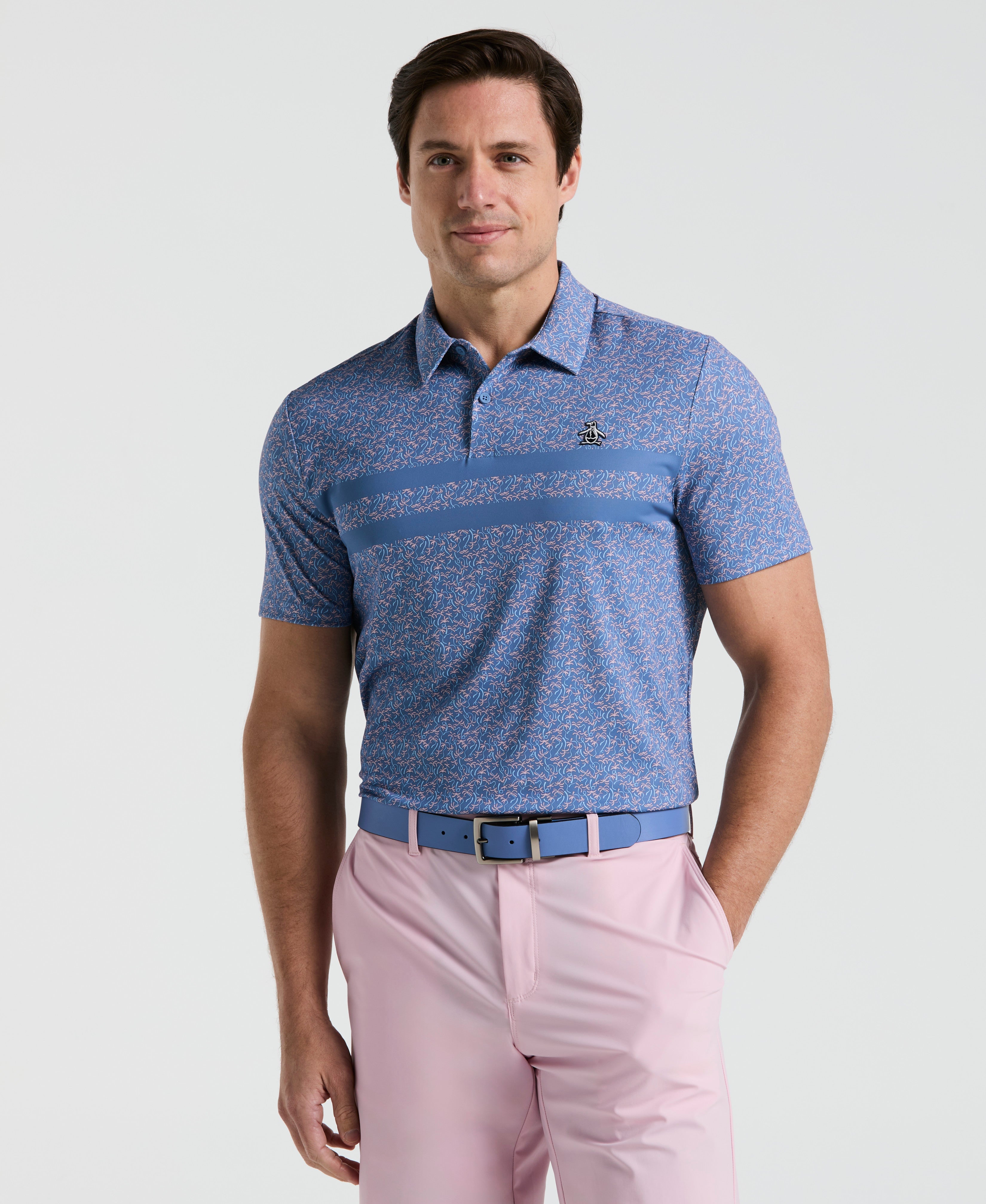 Engineered Novelty Stripe Golf Polo