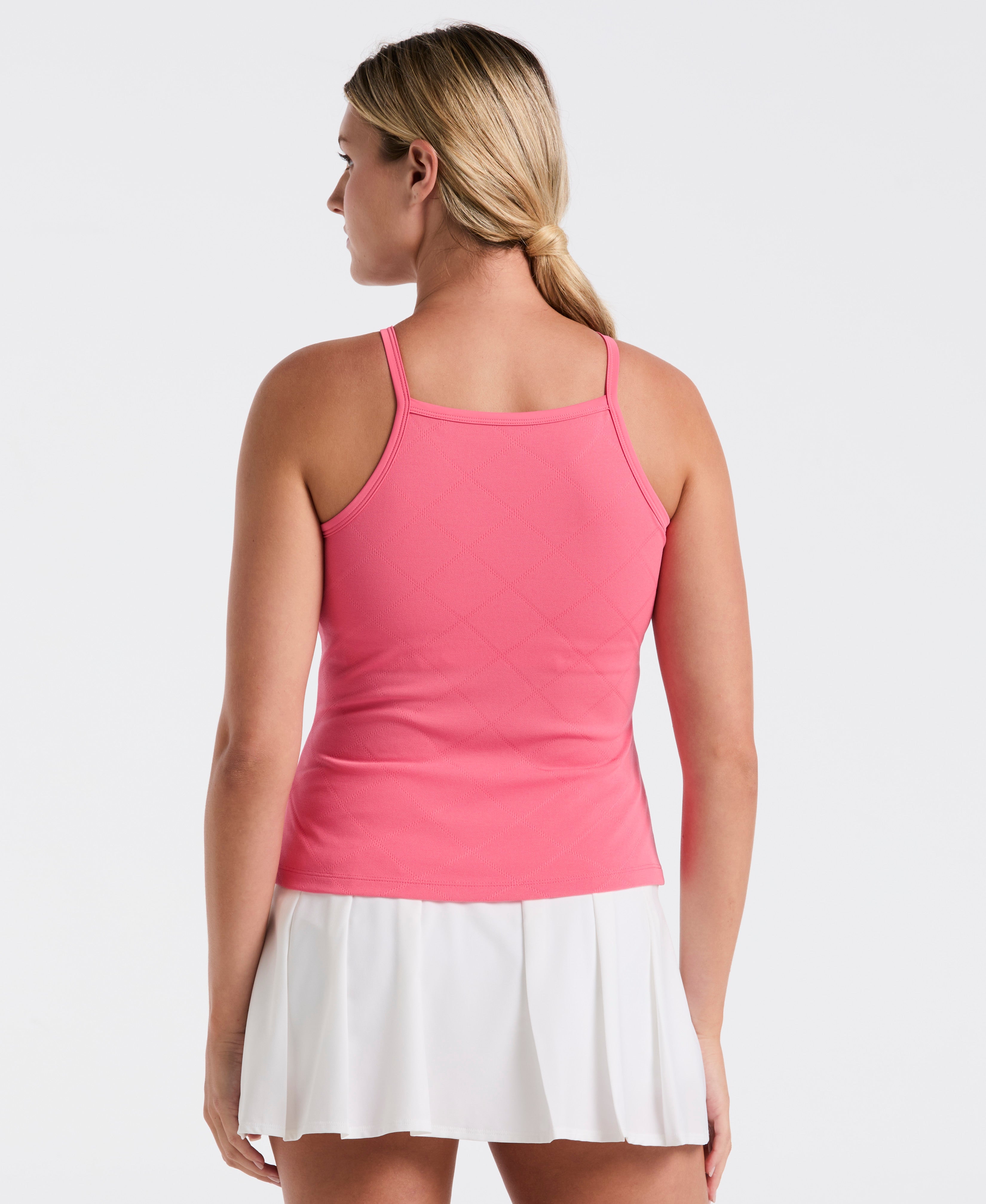 Women's Jacquard Grid Tennis Tank